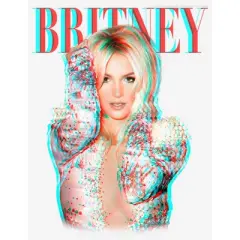 Women's Britney Spears Pop Star Glitch T-Shirt