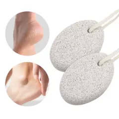 Unique Bargains Foot File Exfoliating Scrub Stone Pedicure Scrubber Natural Pumice Stone Foot Care 2 Pcs