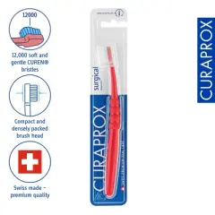 Curaprox CS Surgical, Ultra Soft Toothbrush with 12,000 Filaments for Post-Surgery and Sensitive Gum Care