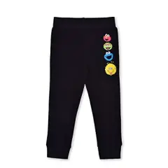 Sesame Street Boy's Big Bird, Cookie Monster, Elmo, and Oscar Graphic Printed Shirt, Zip Up Hooded Jacket, and Joggers Set for toddler