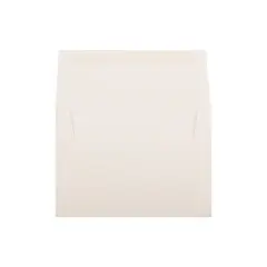 JAM Paper A6 Strathmore Invitation Envelopes 4.75 x 6.5 Natural White Linen 74083I
