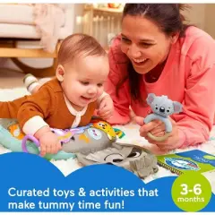 Fisher-Price Baby Play Kit Let&rsquo;s Try Tummy Time Gift Set, Developmental Toys with Activity Guide