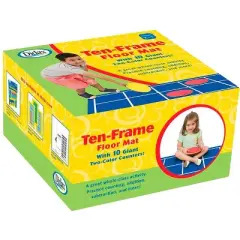 Didax Ten Frame Oversize Floor Mat Kit, Set of 10 Counters and 1 Mat