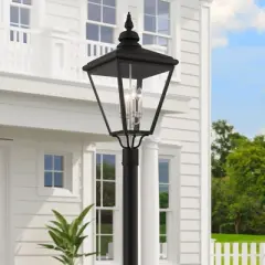Livex Lighting Adams 4 - Light Post Light in  Black/Brushed Nickel