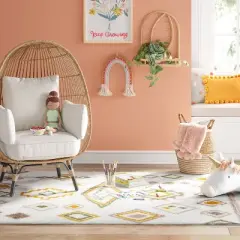 Yuma Area Kids' Rug Gold/Mint - Pillowfort&trade;