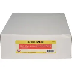 School Smart Grip Seal Envelopes, 10 x 13 Inches, Kraft, Pack of 100