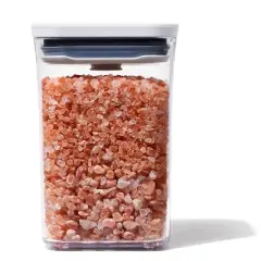 OXO POP 1.1qt Plastic Short Small Square Food Storage Container White