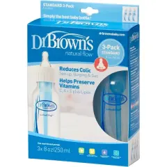 Dr. Brown's Natural Flow Anti-Colic Baby Bottle - Blue - 8oz/3pk