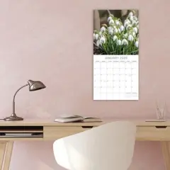2026 Square Wall Calendar, Flower of the Month, 16-Month Floral Theme with 180 Reminder Stickers (12x12 In)