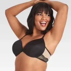 Maidenform Women's Love the Lift Push-Up & In Satin Demi Bra DM9900