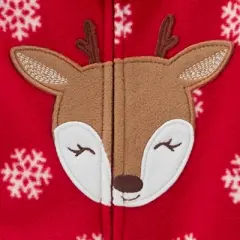 Carter's Just One You&reg; Toddler Snowflake Reindeer/Santa Fleece Footed Pajama
