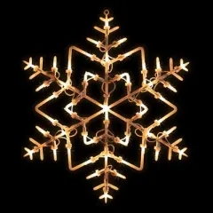 Northlight 16" White Lighted Snowflake Christmas Window Silhouette