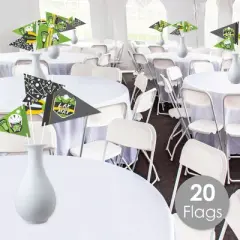 Big Dot of Happiness Lax to the Max Lacrosse Triangle Party Photo Props Pennant Flag Centerpieces Set of 20