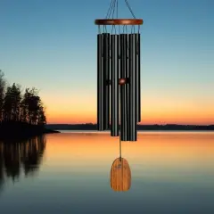 Woodstock Wind Chimes Signature Collection, Moonlight Sonata Chime, 23'' Moonlight Sonata Chime Black Wind Chime MOSO