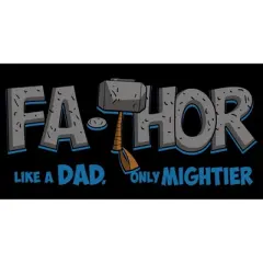 Men's Marvel Thor Only Mightier Fa-Thor  T-Shirt - Black - 3X Big Tall