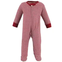 Touched by Nature Baby Organic Cotton Zipper Sleep and Play 3pk, Tree Plaid