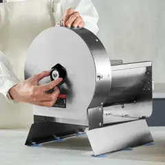 VEVOR Electric Vegetable Slicer, 0-0.5"/0-12mm Thickness Adjustable Commercial Slicer Machine, Convertible to Manual, Stainless Steel Food