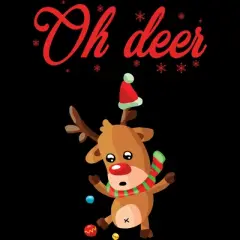 Men's Design By Humans Oh deer - Christmas Sweater By Storms98 Tank Top