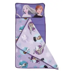 Disney Frozen Winter Cheer Lavender, Aqua, Green and White, Anna, Elsa and Olaf Toddler Nap Mat