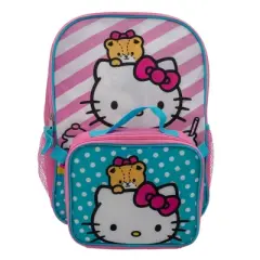 Hello Kitty 2 Piece Backpack Set, Girls Kawaii 16" School Bag, Pink