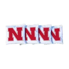 NCAA Nebraska Cornhuskers Corn-Filled Cornhole Bags White - 4pk