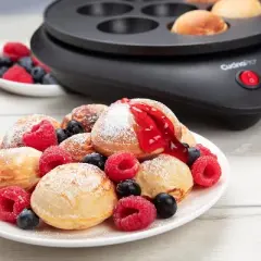 CucinaPro Ebelskiver Maker - Non-stick Baker for Making Takoyaki Ebelskiver, Donut Holes & Cake Pops, Unique Danish Mini Pancakes or Dessert Baking
