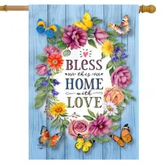 Briarwood Lane Spring House Flag 40x28 For Outdoor Bless This Home With Love For Spring House Flag