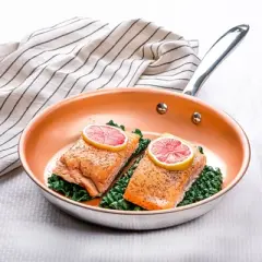 Gotham Steel 10" Stainless Steel Nonstick Fry Pan with Stay Cool Handle