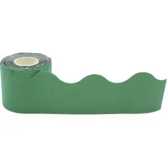 Teacher Created Resources Scalloped Rolled Border Trim 2.1875" x 50' Green Solid 3/Pack (TCR8940-3)