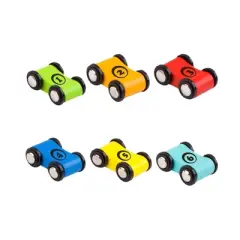 3D Sliding Tower with 6 Car Toys, Social and Motor Skills Training Game for +18 Months Toddlers