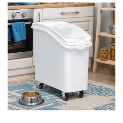 27 Gallon Dry Food Ingredient Cereal Rice Grains Container Box with Wheels