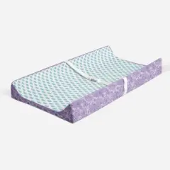 Bacati - Isabella Paisley Lilac Leaves Changing Pad Cover