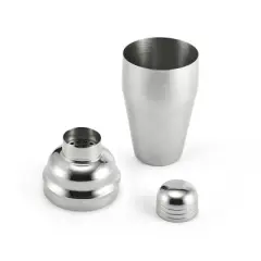 Houdini 16oz Stainless Steel Cocktail Shaker: Silver Drink Mixer, Dishwasher-Safe, 8.15" Height, 16oz Capacity