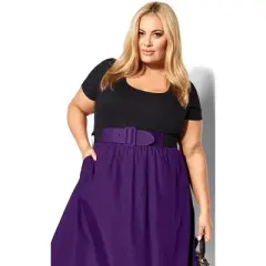 Women's Plus Size Paris Days Dress - petunia | CITY CHIC