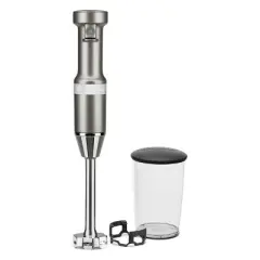 KitchenAid Corded 3-Speed Hand Blender Contour Silver: Immersion Handheld Blender, Dishwasher-Safe, 180W