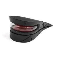 Unique Bargains Rubber 2 Layer Increase Height Shoes Heel Air Cushion Insole 1 Pair Black