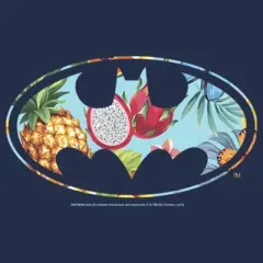 Men's Batman Tropical Logo  T-Shirt - Navy Blue Heather - 4X Big Tall