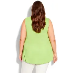 Women's Plus Size Fit N Flare Tank  - Lime Green | AVENUE