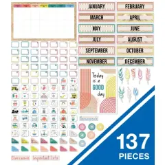 Carson Dellosa Education True to You Classroom Calendar Bulletin Board Set (137 pieces)