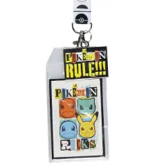 Pokemon Rocks Breakaway ID Badge Holder Lanyard w/ 2" Metal Pendant