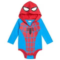 Marvel Avengers Spider-Man Captain America Hulk Baby 3 Pack Cosplay Bodysuits Newborn to Infant 
