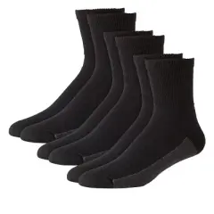 KingSize Men's Big & Tall Full Length Cushioned Crew 6 Pack Socks