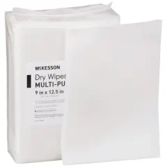 McKesson Multi-Purpose Dry Wipes for Surface Cleaning, 48 Wipes, 1 Pack