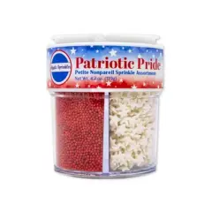 Mystic Sprinkles Patriotic Pride Nonpareil Petite Sprinkle Assortment 4.2oz