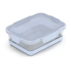 Ello Refresh 5 Cup Glass Food Storage Container Blue