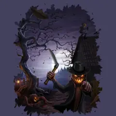 Women's Design By Humans Evil Pumpkins By chriskar Racerback Tank Top