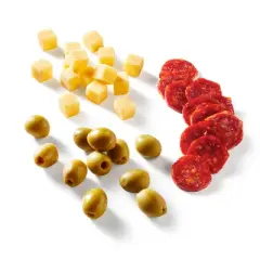 Pepperoni, Gouda Cheese Cubes, Green Olives - 3oz - Good & Gather&trade;