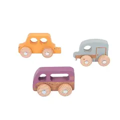 TickiT Rainbow Wooden Adventure Vehicles, Set of 3