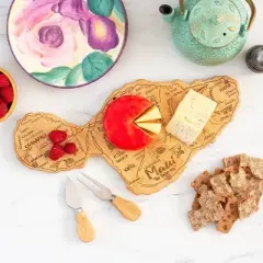 Totally Bamboo Destination Maui Serving and Cutting Board: Lightweight Bamboo, Stamped Design, Hand Wash, 15.5" x 9.125"