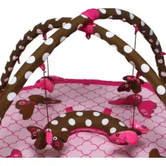 Bacati - Baby Activity Gyms & Playmats (Butterflies Pink/Chocolate)